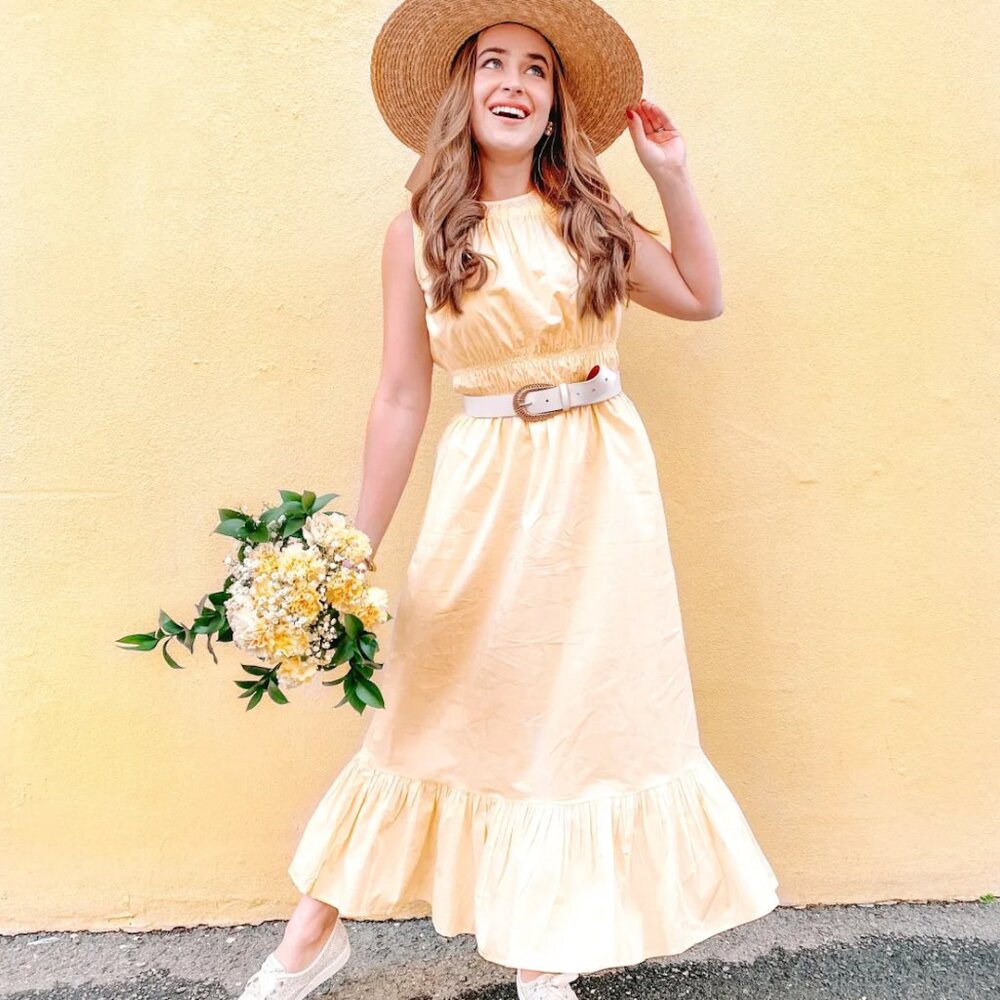 *NEW WITH TAGS* A New Day - Yellow Maxi Dress w/Pockets - Size XL